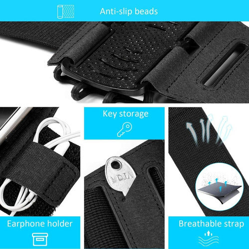 Newppon 180° Rotating Arm Band with Key Holder 5