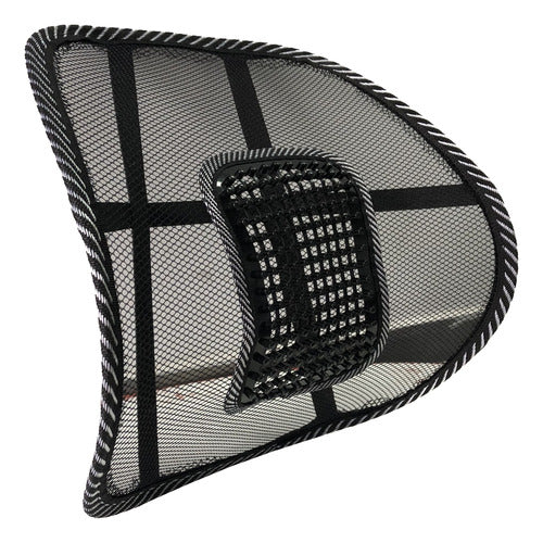 Mesh Lumbar Support with Massager for Auto Chair 0
