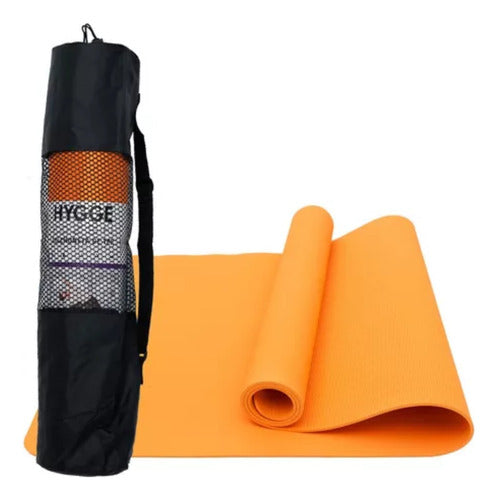 Hyggefit Yoga Mat 5mm TPE with Strap for Pilates Fitness 0