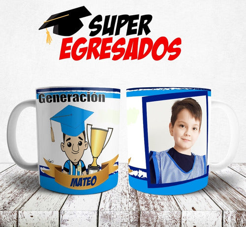 Plantillas Tazas Egresaditos Superheroes Diseños Sublimar #4 1