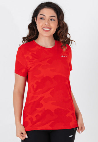 Women's Camouflage Sparkle Sports T-shirt by I Run 2