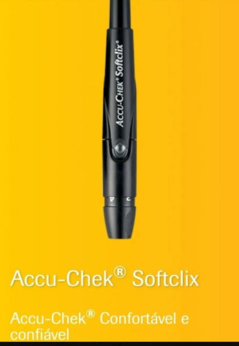 Accu-chek Softclix Lancetador Preto C/ 25 Lancetas 1