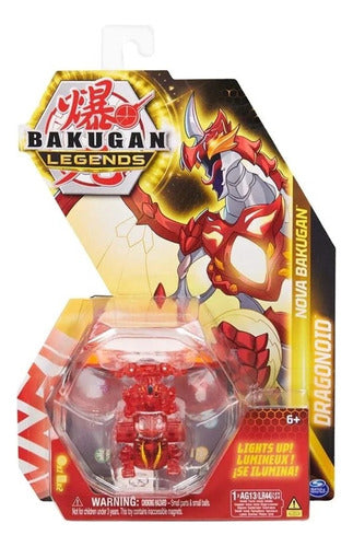 Bakugan Legends Nova Bakugan Dragonoid Rojo Con Luz 2