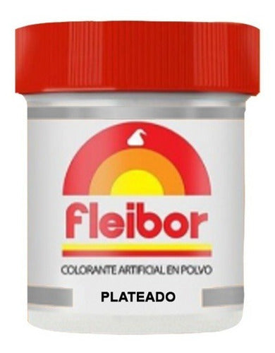 Colorante En Polvo Comestible Plateado Fleibor 4g X 1u 0