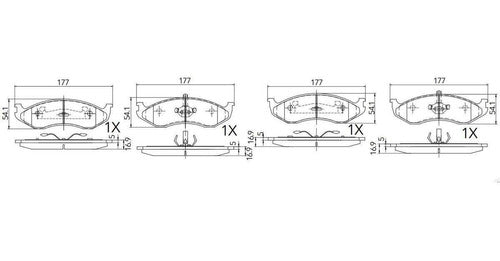 Corven Pastillas Freno Delanteras Jeep Grand Cherokee 4.0 1