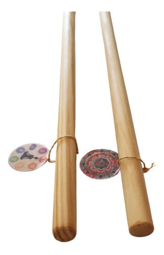 Matemma Juegos Yoga Pilates Fitness Gym Solid Wood Stick 80 Cm 5