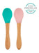 Minikoioi Silicone Spoons Bamboo Handle X2 6m+ 6