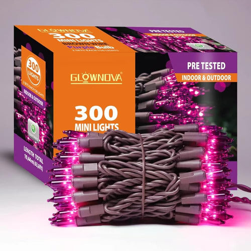 Glownova Brown Wire, Purple Incandescent Bulb 300 (150l2pcs) 0