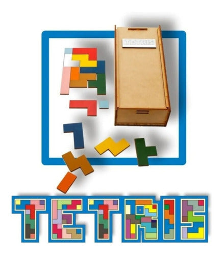 Colorful Wooden Tetris-Like Educational Puzzle Game 1