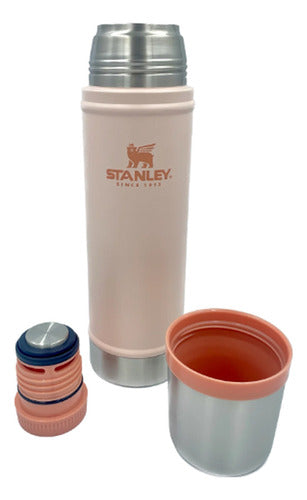 Termo Stanley Classic Rosa 591ml Tapón Cebador 1