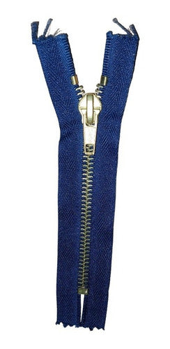 DEPE VT 10 Fixed Zipper 25cm Metal Bronze Blue 0