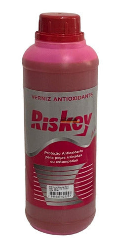 02 Verniz Antioxidante Protetivo Vermelho Usinagem Riskey 1l 1