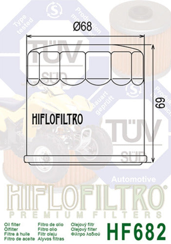 Hiflofiltro Oil Filter CF Moto MT 650 Zanella MT 650 RP 1