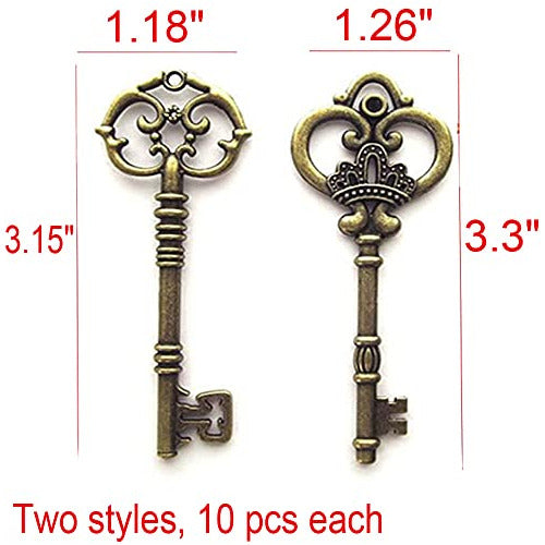 Salome Idea Vintage Skeleton Keys 20u XL (78-83mm) Bronze 1