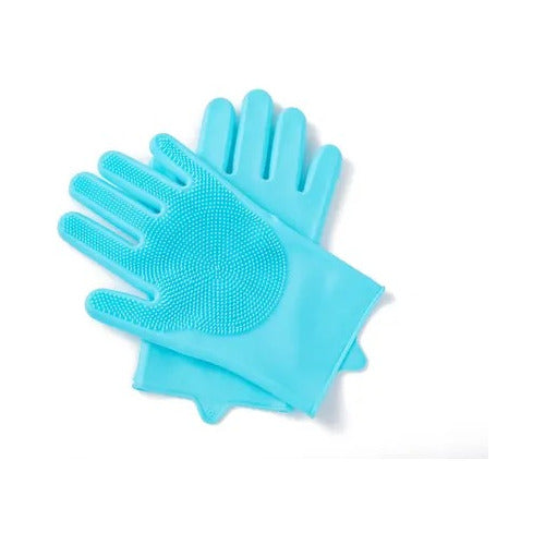 World Tech Silicone Dishwashing Gloves with Integrated Sponge 1