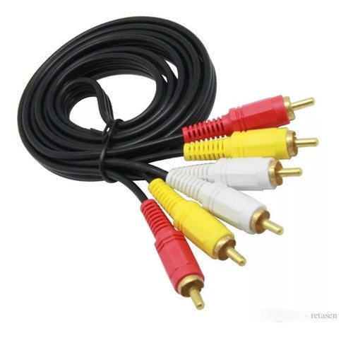 Seisa Cable RCA 3 X 3 Male Long 1.5 Mts 0