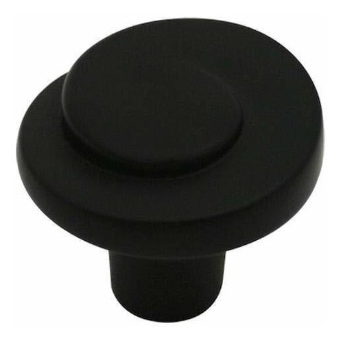 Cosmas 10 Pack - Flat Black Cabinet Hardware Swirl Knob - 1-1/4 Diameter 0