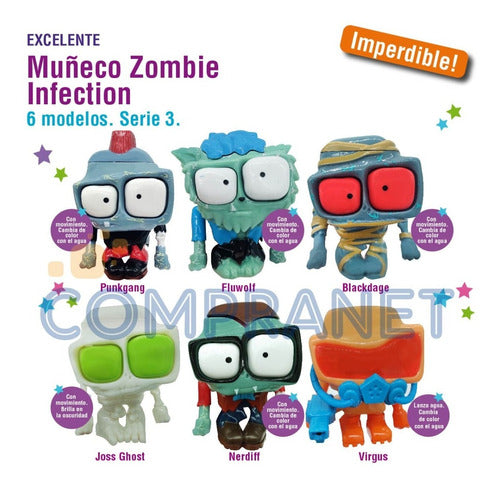 Faydi Muñecos Zombie Infection Fluorescente Licencia Oficial 10407 1