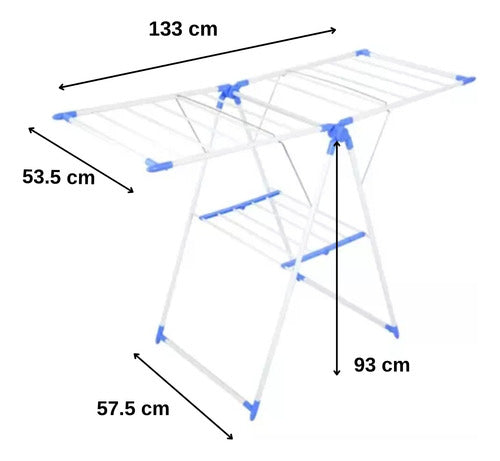 Dietikon Tender Ropa Acero Epoxi Plegable Alas Grande 1