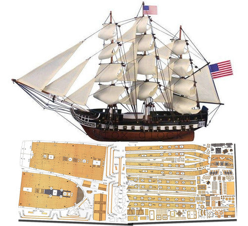 Uss Constitution Escala 1.200 Papercraft 0