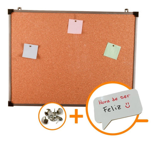 Materia Cork Board 80x100 with Metal Frame 0