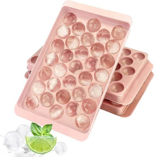 Hielera Cubetera Circular: Round Sphere Ice Cube Tray with 33 Ice Slots 4