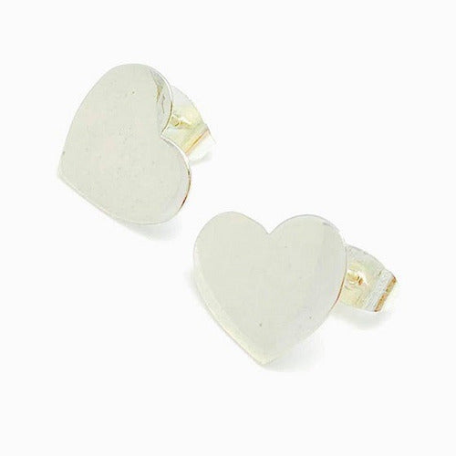 925 Silver Heart Earrings AR 305 13mm 1