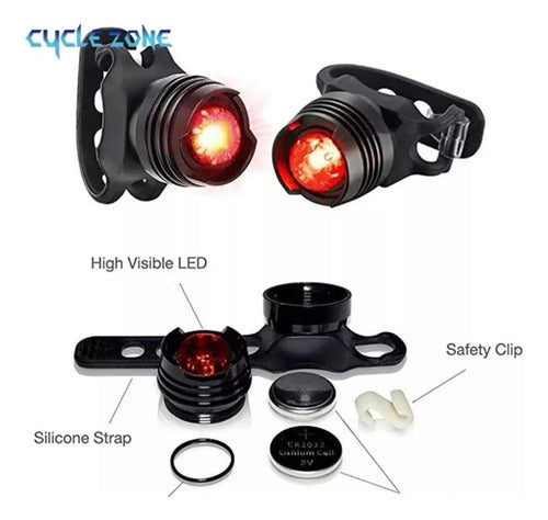 Polo T LED Red Bicycle Light X1 Rear with Batteries 5