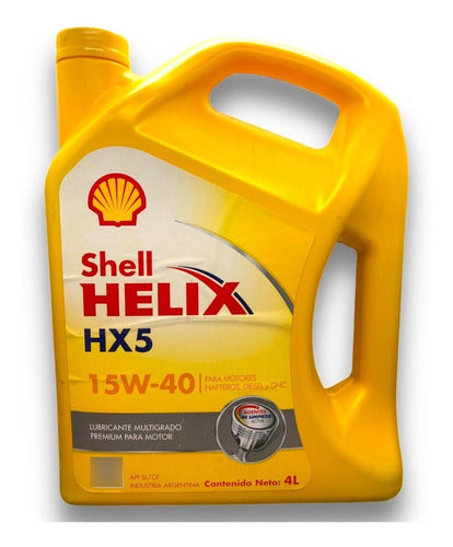 Shell Helix Kit 15W40 and Filter for Fiat Uno Duna Regatta 147 1