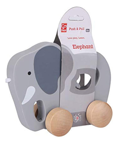 Hape Elephant Wooden Push And Pull Toy For Small Children 3