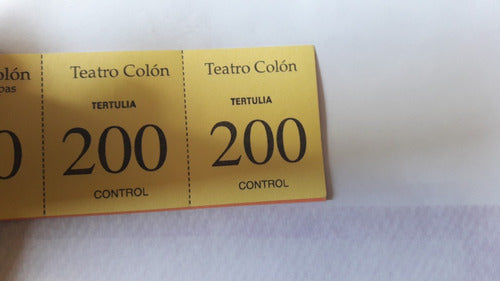 Antiguo Talonario Teatro Colon Tertulia Control 102 Al 200 1