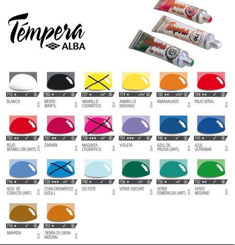 Alba Tempera Profesional Grupo 1 (18 Ml Pomo) 1