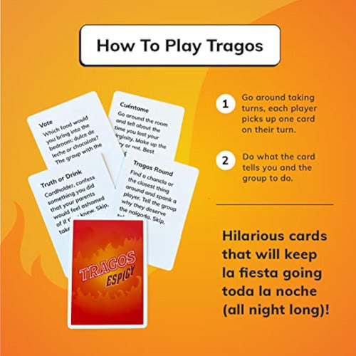 Perios Spicy For Latinos Game - Card Game - Tragos Espicy Game For Latinos - Juego De Cartas