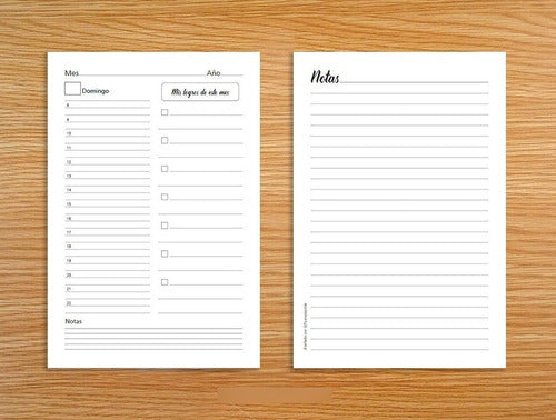 Fauna Papeles Agenda Perpetua 2 Días X Pág Vertical Horarios 7