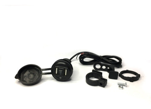 Double USB Charger Port with Mount for Motorcycle 6