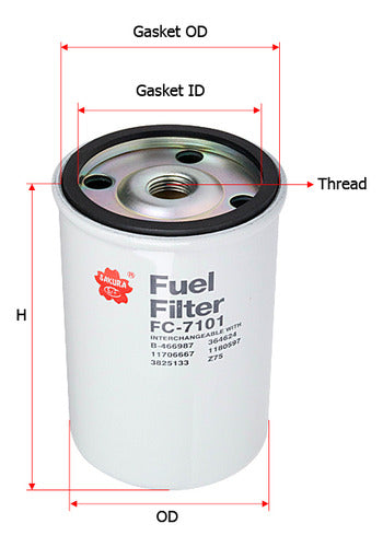 Filtro Gas Oil Vw 1.6d Sin Purgador 0