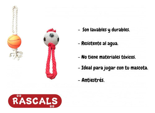 Rascals Dog Toy Rope with Ball Anti-Stress Pets 1