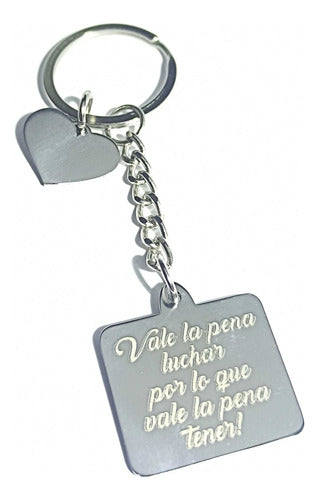 Personalized Engraved Anniversary Calendar Steel Keychain 4