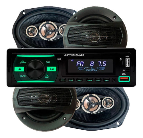 Xline Bluetooth USB Stereo + 6 Inch Speakers + 6x9 Car Audio 2