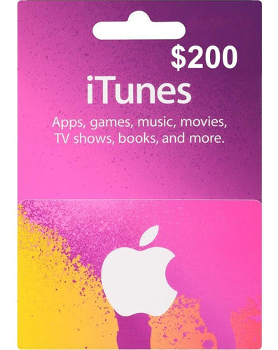 Gift Card 200 Usd Itunes - Apple - Entrega Rápida - 1