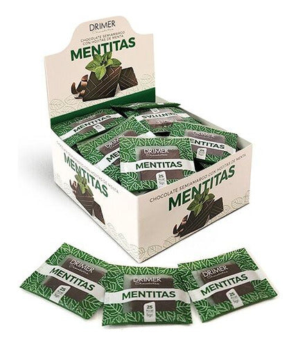 Drimer Semisweet Chocolate Tablets with Mint 5g Box of 40 0