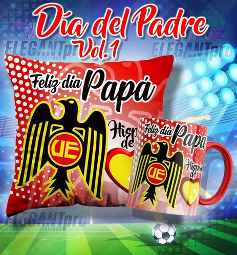 Plantillas Sublimación Padre Tazas + Cojines Fútbol Chileno 5