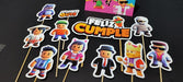 MuchoEvento Adorno Torta Deco Feliz Cumple Stumble Guys Cake Topper 1