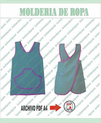 HADASSAH PAEZ Molde De Ropa Imprimible En Pdf A4 Chaqueta /delantal 0