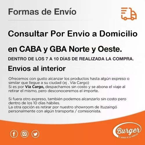 Burger Provoletera Fundición Enlozada 15 Cav. Con Base De Madera 7