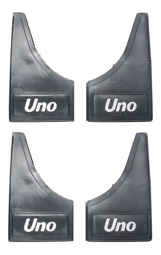 FIEMO FUNDAS Complete Set (x4) Heavy Rubber Mud Guards for Fiat Uno 0