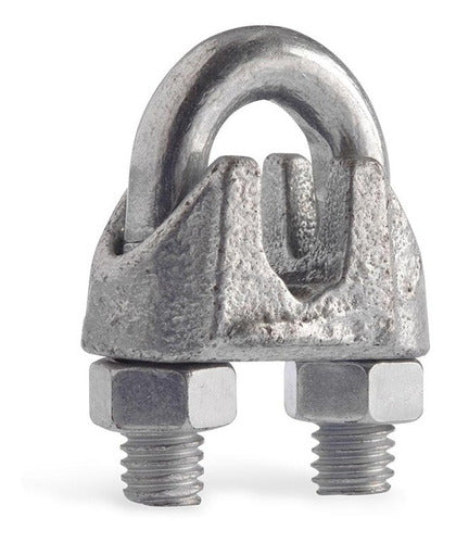 Toho 1/4'' Steel Cable Clamp - Set of 10 Electrogalvanized Clamps 0