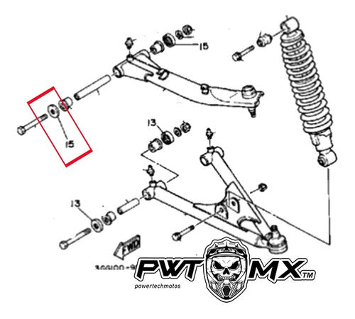 Yamaha Arandela Tapa Buje Parrilla YFS 200 Blaster 88 - 06 1