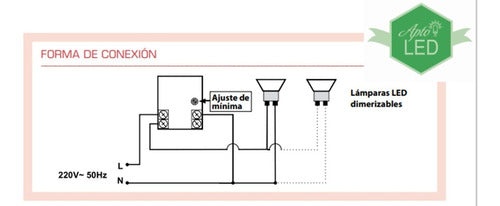 Llave De Luz Dimmer Atenuador Led 500w Rbcsitel Variador 1