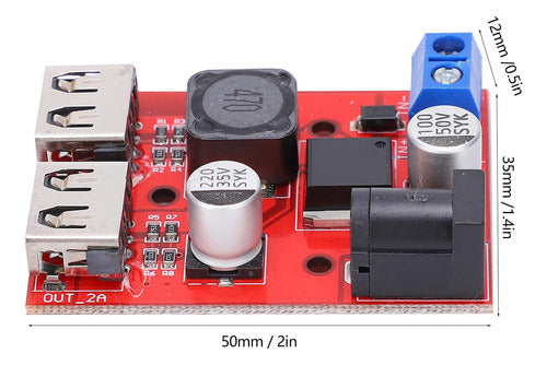 Modulo Convertidor Usb Dual, 6v-40v A 5v 3a Regulado Convert 3